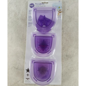 Sugar Sheets Layered Flowers 3 Piece Cutting Insert Set New Wilton
